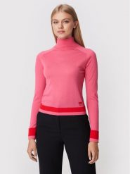 Pinko Golf Dolcevita 1G181Z A02M Różowy Regular Fit. Czerwone golfy damskie Pinko, m, bez wzorów, z wełny, bez ramiączek. Za 469.99 zł.