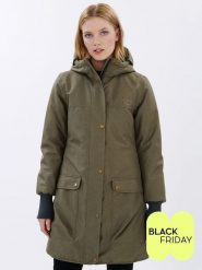 Finside Parka zimowa "Oikku" w kolorze khaki rozmiar: 40. Brązowe parki damskie finside, na zimę, s, bez wzorów. Za 457.95 zł.