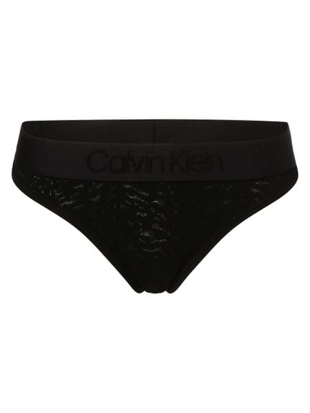 Calvin Klein Stringi Kobiety czarny, L. Czarne stringi damskie CALVIN KLEIN, l, bez wzorów. Za 139.95 zł.
