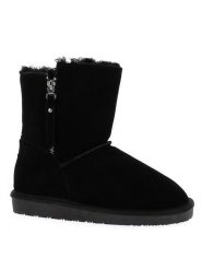 Gooce Skórzane botki zimowe "Tempe" w kolorze czarnym rozmiar: 38. Czarne botki damskie Gooce, na zimę, ze skóry, bez obcasa, na platformie, bez zapięcia. Za 226.77 zł.