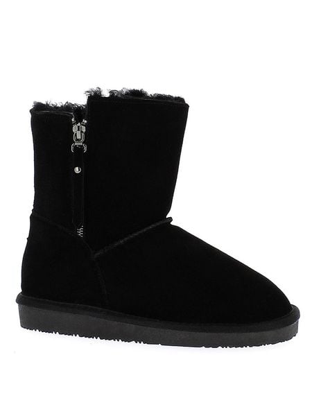 Gooce Skórzane botki zimowe "Tempe" w kolorze czarnym rozmiar: 38. Czarne botki damskie Gooce, na zimę, ze skóry, bez obcasa, na platformie, bez zapięcia. Za 226.77 zł.