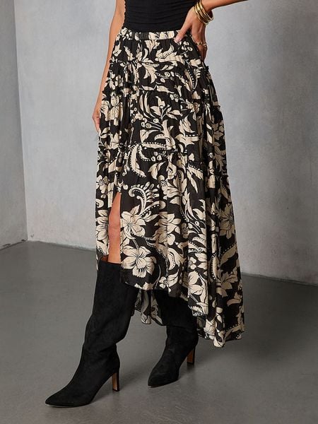 Milan Kiss Spódnica w kolorze czarnym rozmiar: S. Czarne spódniczki damskie Milan Kiss, s, bez wzorów, z wiskozy, midi. Za 204.96 zł.