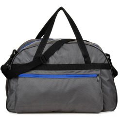Torba podróżna Beltimore P91 szaro- niebieska. Szare torby podróżne damskie bez wzorów, z materiału, duże. Za 65.99 zł.