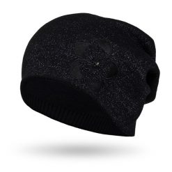 Czapka damska Peterson czarny PTN HAT-02. Czarne czapki zimowe damskie Peterson, z materiału. Za 54.00 zł.