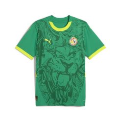 Męska koszulka wyjazdowa Senegal 2025 PUMA Sport Green Electric Lime. Zielone t-shirty sportowe męskie Puma, m, bez ramiączek, do piłki nożnej. Za 419.00 zł.