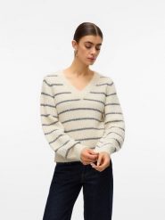Vero Moda Sweter w kolorze kremowym rozmiar: S. Brązowe swetry klasyczne damskie Vero Moda, s, z materiału, bez kołnierzyka. Za 117.73 zł.