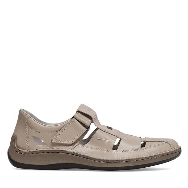 Sandały Rieker. Brązowe sandały męskie Rieker, bez zapięcia. Za 369.99 zł.