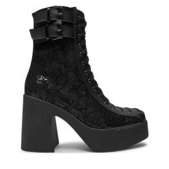 Botki Altercore. Czarne botki damskie Altercore, bez obcasa, na słupku, bez zapięcia. Za 749.99 zł.