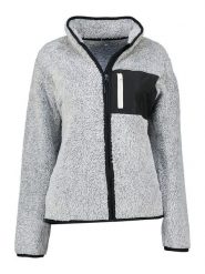 Geographical Norway Kurtka polarowa "Upecious" w kolorze szarym rozmiar: L. Szare kurtki damskie Geographical Norway, l, bez wzorów, z polaru, bez kaptura. Za 109.00 zł.