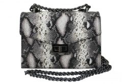 Listonoszka skórzana BARBERINI'S 970-1 czarna wężowa. Czarne shopper bag damskie Barberinis, bez wzorów, ze skóry, bez dodatków. Za 269.99 zł.
