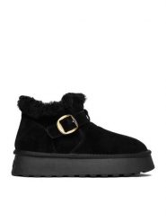 Badura Śniegowce EO-CALI-TS6287-01 Czarny. Czarne śniegowce damskie Badura, ze skóry. Za 199.99 zł.