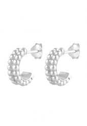 Elli Damskie kolczyki kreole mini kuleczki Minimal Look srebro 925 Sterling Silver Kolczyki 1 ct. Szare kolczyki damskie Elli, srebrne. Za 153.99 zł.