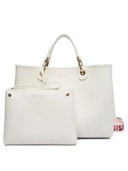 Emporio Armani Torebka EW000360 AF12103 M0034 Biały. Białe torebki klasyczne damskie Emporio Armani, bez wzorów, ze skóry, bez dodatków. Za 1,339.00 zł.