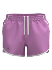 Under Armour Szorty sportowe "Fly By 3" w kolorze fioletowym rozmiar: L. Różowe spodenki sportowe damskie Under Armour, l, z materiału, outdoorowe. Za 101.94 zł.