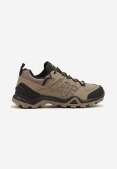 Beżowe Buty Sportowe w Trekkingowym Stylu z Ozdobnymi Przeszyciami Sarilsae. Brązowe buty sportowe na co dzień męskie Born2be, z jeansu, bez zapięcia. Za 169.99 zł.