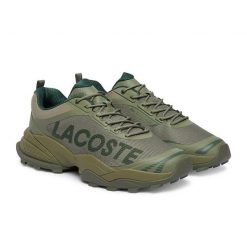 Buty Sportowe Męskie Lacoste Lguard Brkr Ctt 225 1 Sma. Zielone buty sportowe na co dzień męskie Lacoste, z materiału, bez zapięcia, trekkingowe. Za 506.00 zł.