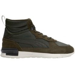 Męskie Skórzane Buty Turystyczne Gravition. Zielone buty trekkingowe męskie Puma, bez zapięcia, trekkingowe. Za 376.99 zł.