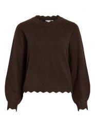 Vila Sweter "Vinikolina" w kolorze brązowym rozmiar: XXL. Brązowe golfy damskie Vila, xxl, bez wzorów, bez ramiączek. Za 129.95 zł.