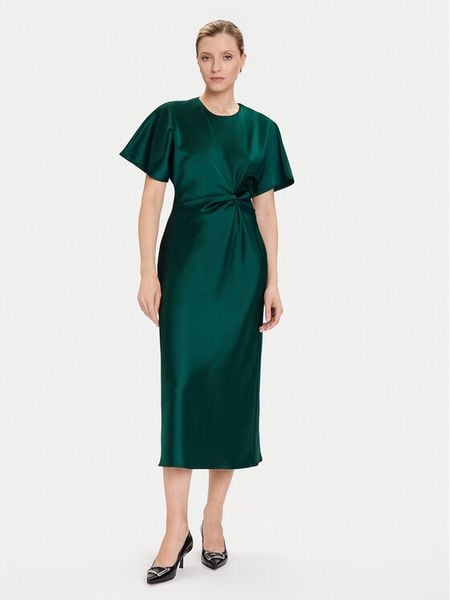 Rinascimento Sukienka koktajlowa CFC0125718003 Zielony Regular Fit. Zielone sukienki damskie RINASCIMENTO, xs, bez wzorów, z syntetyku, wizytowe, bez kołnierzyka, bez ramiączek. Za 339.99 zł.
