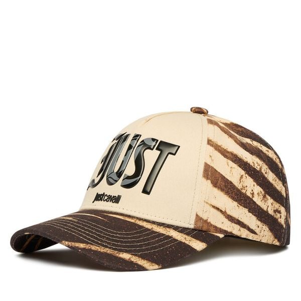 Czapka z daszkiem Just Cavalli. Brązowe czapki z daszkiem damskie Just Cavalli, bez wzorów. Za 198.99 zł.