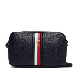 Torebka Tommy Hilfiger. Niebieskie listonoszki damskie Tommy Hilfiger, bez wzorów, bez dodatków. Za 449.99 zł.