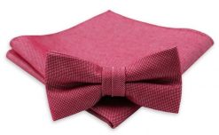 Czerwono-Biała Mucha + Taka Sama Poszetka Alties, Męska. Czerwone krawaty i muchy męskie Alties, bez wzorów, eleganckie. Za 54.00 zł.