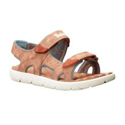 Sandały juniorskie Timberland Perkins Row 2 Strap. Brązowe sandały damskie Timberland, bez wzorów, bez obcasa. Za 189.99 zł.