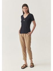 TATUUM Koszulka w kolorze granatowym rozmiar: XL. Niebieskie bluzki damskie Tatuum, xl, bez wzorów, bez kołnierzyka, bez ramiączek. Za 79.40 zł.