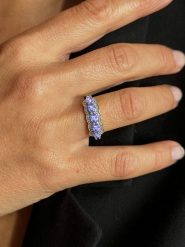 OR Carats Złoty pierścionek z diamentami i kamieniami szlachetnymi rozmiar: 50. Niebieskie pierścionki damskie OR Carats, z diamentem, złote. Za 1,913.99 zł.