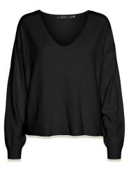Vero Moda Sweter w kolorze kremowo-czarnym rozmiar: XL. Brązowe swetry klasyczne damskie Vero Moda, xl, bez kołnierzyka. Za 101.23 zł.