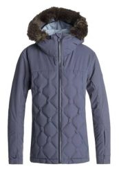Kurtka narciarska damska Roxy Quilted membrana 20K. Niebieskie kurtki narciarskie i snowboardowe damskie Roxy, s, bez wzorów, z futra, z kapturem, narciarskie, primaloft. Za 642.49 zł.