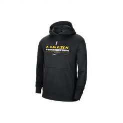 Bluza sportowa męska Nike Nba Los Angeles Lakers Spotlight. Czarne bluzy sportowe męskie Nike, bez wzorów, sportowe, bez kołnierzyka, bez ramiączek. Za 399.99 zł.