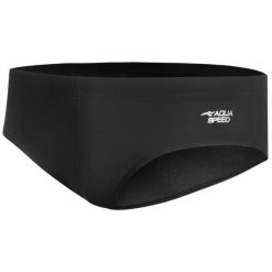 Slipy pływackie męskie Aqua Speed Ares. Czarne kąpielówki męskie Aqua-Speed, m, bez wzorów, do pływania. Za 59.99 zł.