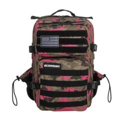 Plecak treningowy 25 l Elitex Training – Pink Camo. Czerwone plecaki damskie ELITEX TRAINING, z aplikacjami, z materiału, sportowe. Za 255.00 zł.