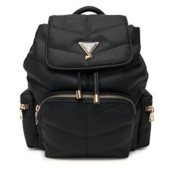 Plecak Guess. Czarne plecaki damskie Guess, z aplikacjami. Za 279.99 zł.