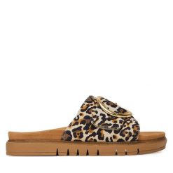 Klapki Tamaris. Brązowe klapki damskie Tamaris, bez wzorów, bez obcasa. Za 299.99 zł.