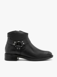 Czarne botki biker boots. Czarne botki damskie Brawo sp. z o.o., ze skóry, za kostkę, bez obcasa, na obcasie, bez zapięcia. Za 479.99 zł.