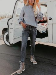 LA Angels Sweter w kolorze szarym rozmiar: S. Szare golfy damskie LA Angels, s, bez kołnierzyka. Za 187.52 zł.