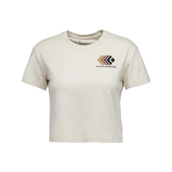 Koszulka damska Black Diamond Faded Crop. Białe bluzki damskie Black Diamond, l, bez wzorów, z bawełny, sportowe, bez kołnierzyka, bez ramiączek. Za 147.55 zł.