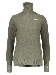 Bergans Wełniany sweter "Ulriken" w kolorze khaki rozmiar: XL. Brązowe golfy damskie Bergans, xl, z wełny, bez kołnierzyka. Za 361.99 zł.