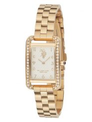 U.S. Polo Assn. Zegarek kwarcowy w kolorze złoto-kremowym rozmiar: onesize. Białe, analogowe zegarki damskie U.S. Polo Assn., metalowe. Za 304.99 zł.