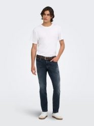 ONLY & SONS Dżinsy "Onsloom" - Slim fit - w kolorze granatowym rozmiar: W34/L34. Niebieskie jeansy męskie Only & Sons. Za 164.95 zł.
