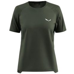 T-shirt damski Salewa Puez Hybrid. Zielone t-shirty damskie Salewa, m, bez wzorów, z materiału, bez kołnierzyka. Za 388.50 zł.