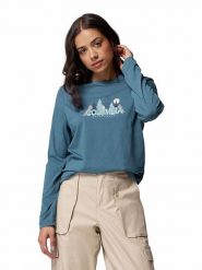Columbia Koszulka w kolorze błękitnym rozmiar: XS. Niebieskie bluzki damskie Columbia, xs, bez wzorów, bez kołnierzyka, bez ramiączek. Za 51.95 zł.