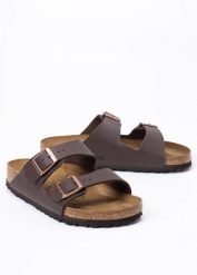Klapki Unisex Birkenstock Arizona BF (51701). Brązowe klapki i japonki męskie Birkenstock, z materiału. Za 309.00 zł.