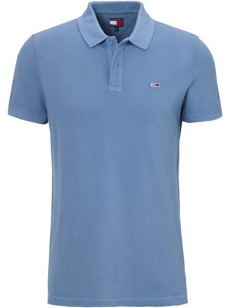 TOMMY JEANS Koszulka polo w kolorze błękitnym rozmiar: XL. Niebieskie koszulki polo męskie Tommy Jeans, xl, bez wzorów, z bawełny, bez ramiączek. Za 209.33 zł.