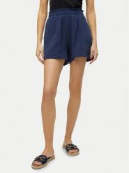 Vero Moda Szorty materiałowe Natali 10279687 Niebieski Baggy Fit. Niebieskie szorty damskie Vero Moda, bez wzorów, z bawełny. Za 89.99 zł.