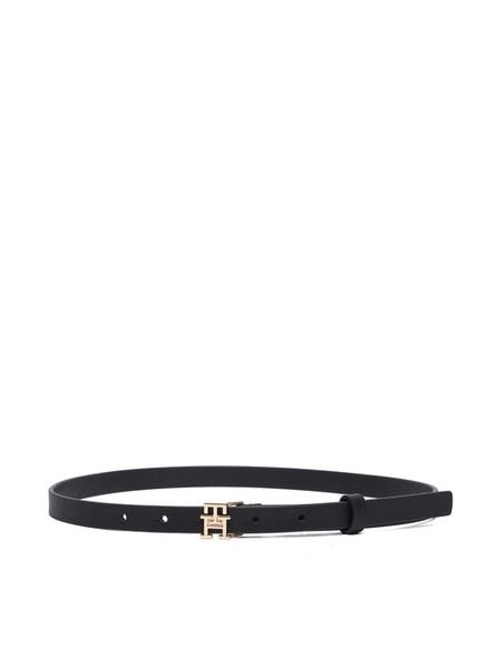 Tommy Hilfiger Pasek Th Logo 1.5 AW0AW18275 Czarny. Czarne paski damskie Tommy Hilfiger, bez wzorów, ze skóry. Za 209.99 zł.