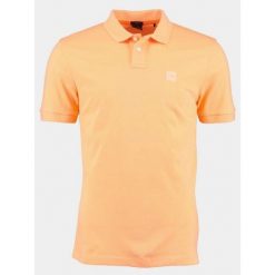 Koszulka Polo męska BOSS Passenger Light/Pastel Orange slim fit pomarańczowa. Brązowe koszulki polo męskie Hugo Boss, m, bez wzorów, bez ramiączek. Za 219.00 zł.