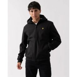 Kurtka z podszewką polarową Lyle & Scott. Czarne kurtki męskie LYLE AND SCOTT, l, bez wzorów, z polaru, bez kaptura. Za 687.40 zł.